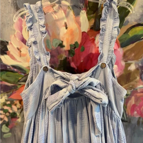 Miou Muse Blue Sleeveless Maxi Dress sz M - Picture 8 of 10